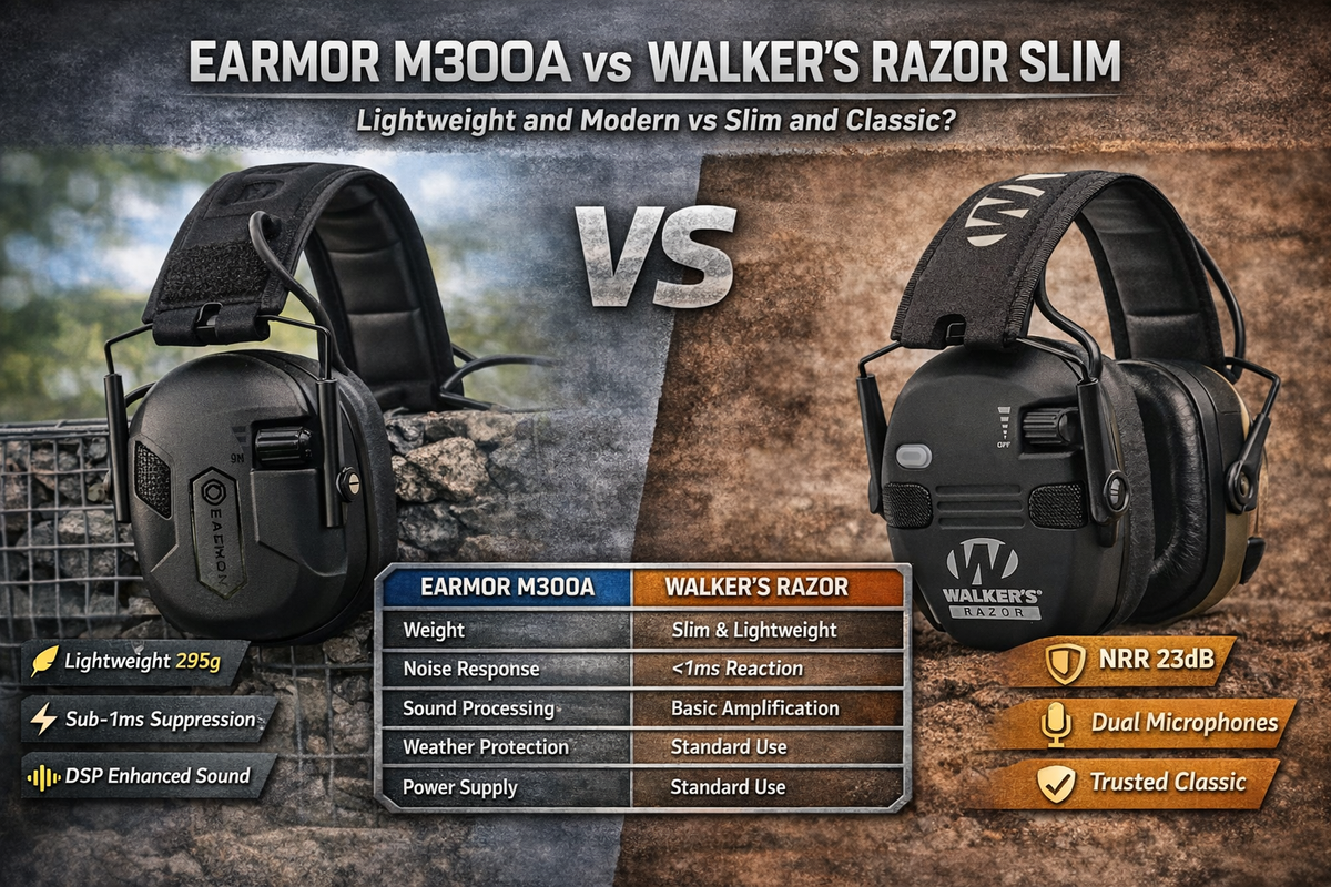 EARMOR M300A vs Walker’s: Which Shooting Earmuff Is Better?