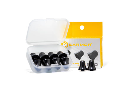 EARMOR S30 Replacement Memory Foam Eartips | High-Density Noise Isolation (4 Pairs)