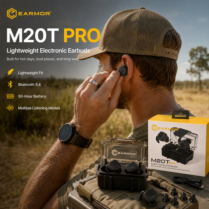 EARMOR M20T PRO Electronic Earplugs - Ear Protection for Hunting