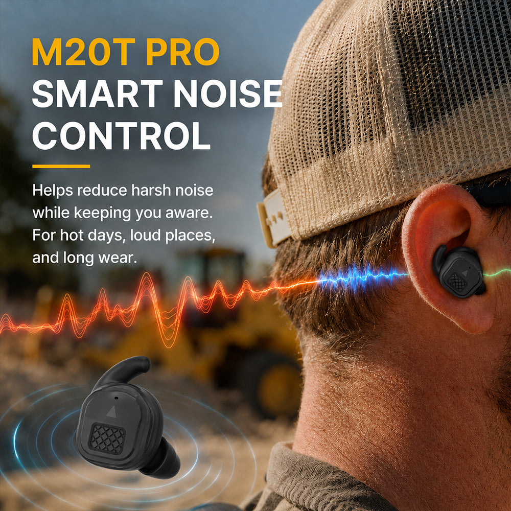 EARMOR M20T PRO Electronic Earplugs - Hearing Protection