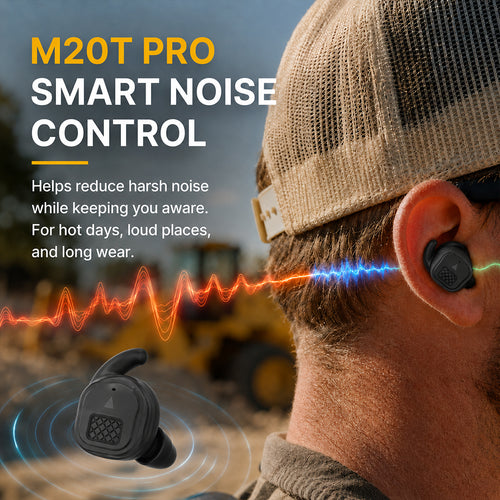 EARMOR M20T PRO Electronic Earplugs - Ear Protection for Shooting