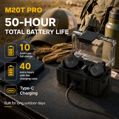 EARMOR M20T PRO Electronic Earplugs - Ear Protection for Hunting