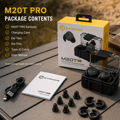 EARMOR M20T PRO Electronic Earplugs - Ear Protection for Hunting