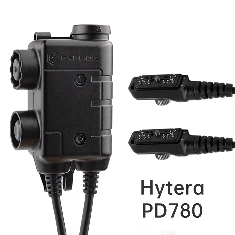 M56 DualCom Aviation Connector PTT for 2x Kenwood Raidos Applications
