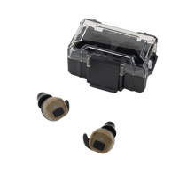 EARMOR M20T PRO brown electronic hearing protection earbuds with charging case