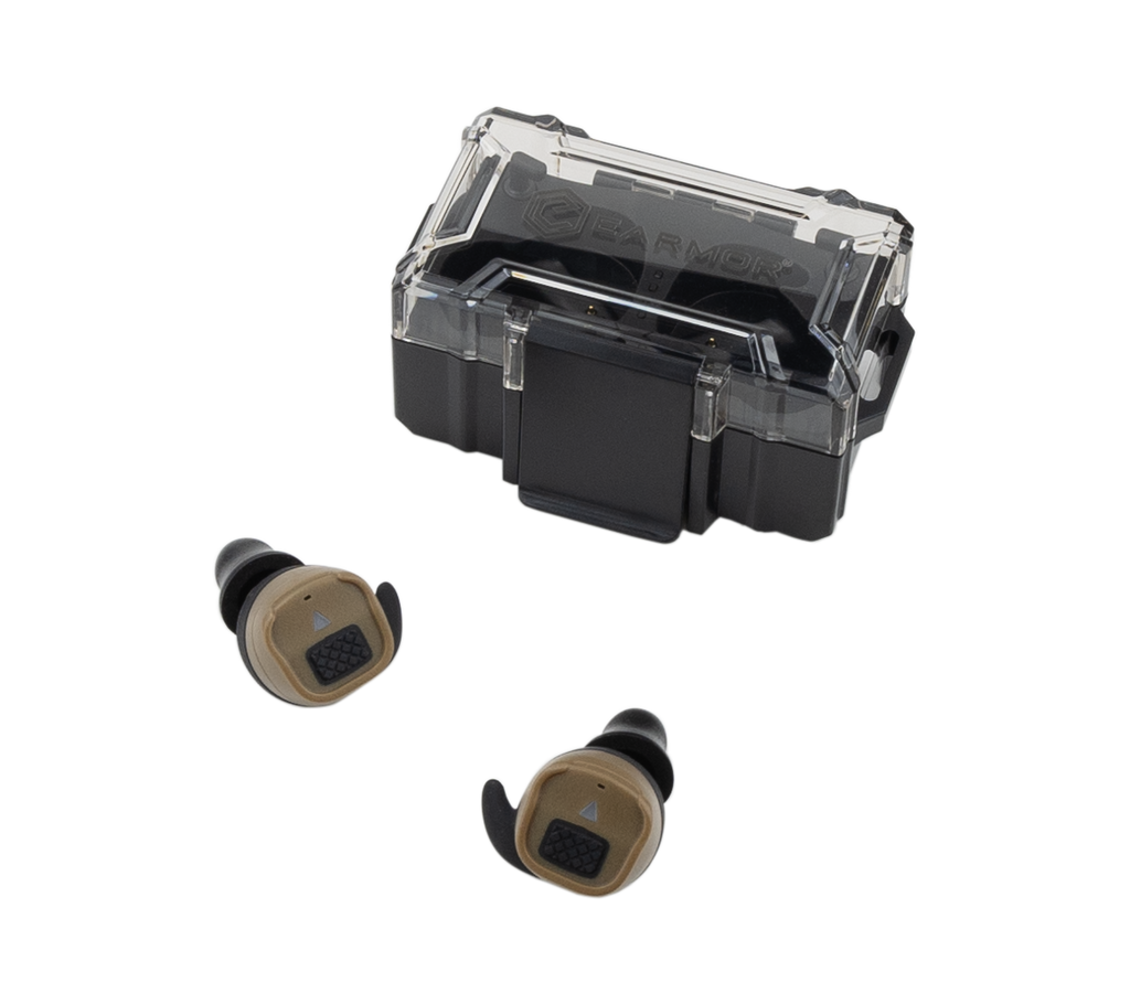 EARMOR M20T PRO Electronic Earbuds - Professional Hearing Protection for hunting & range use - coyote brown