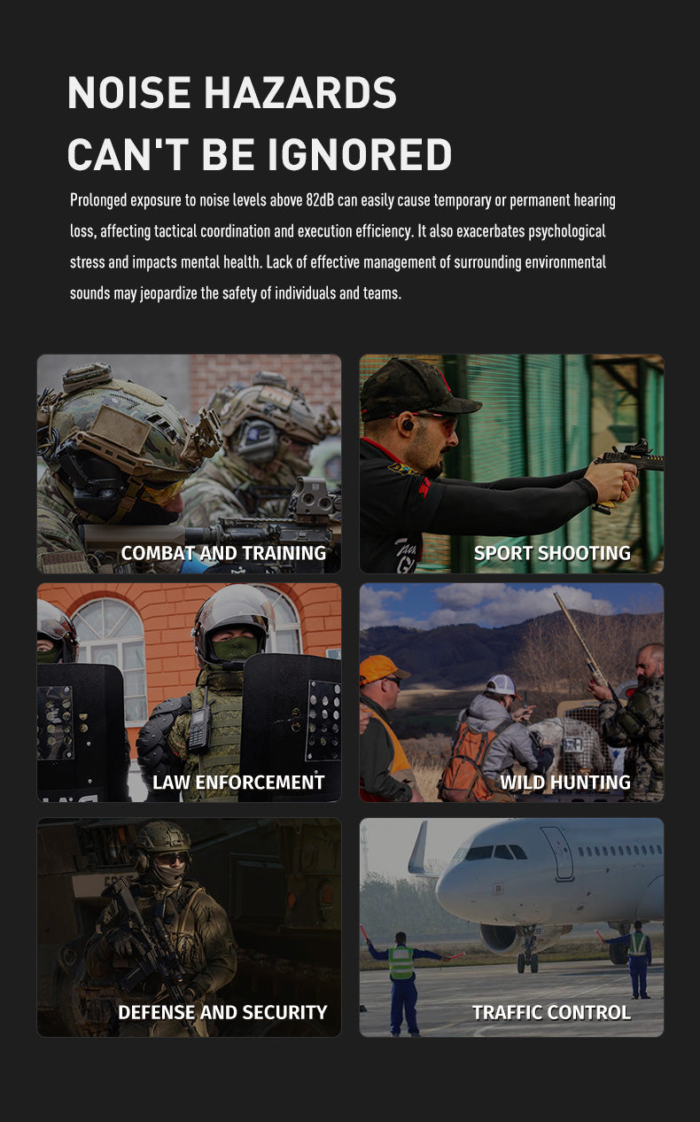 EARMOR M20T PRO Electronic Earplugs - Professional Hearing Protection for Tactical Shooting