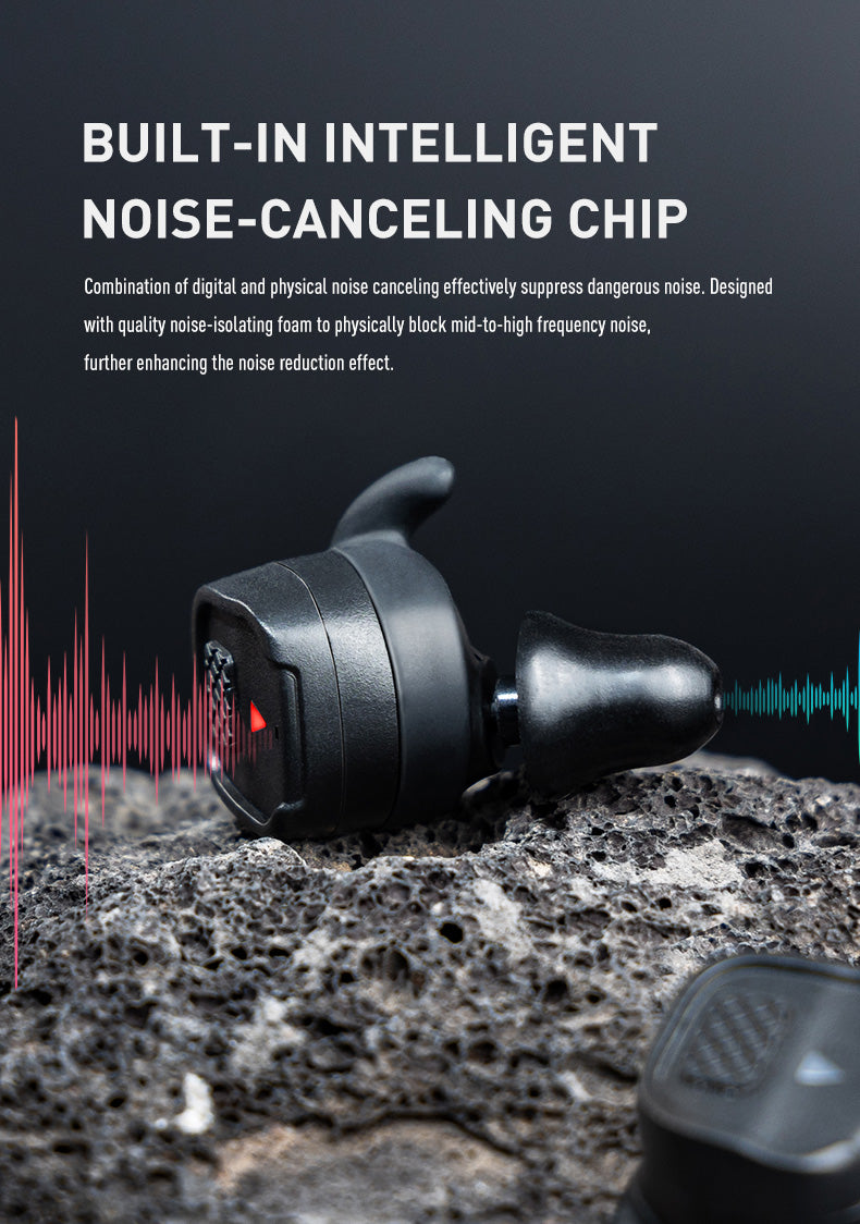 EARMOR M20T PRO Electronic Earplugs - Professional Hearing Protection for Tactical Shooting