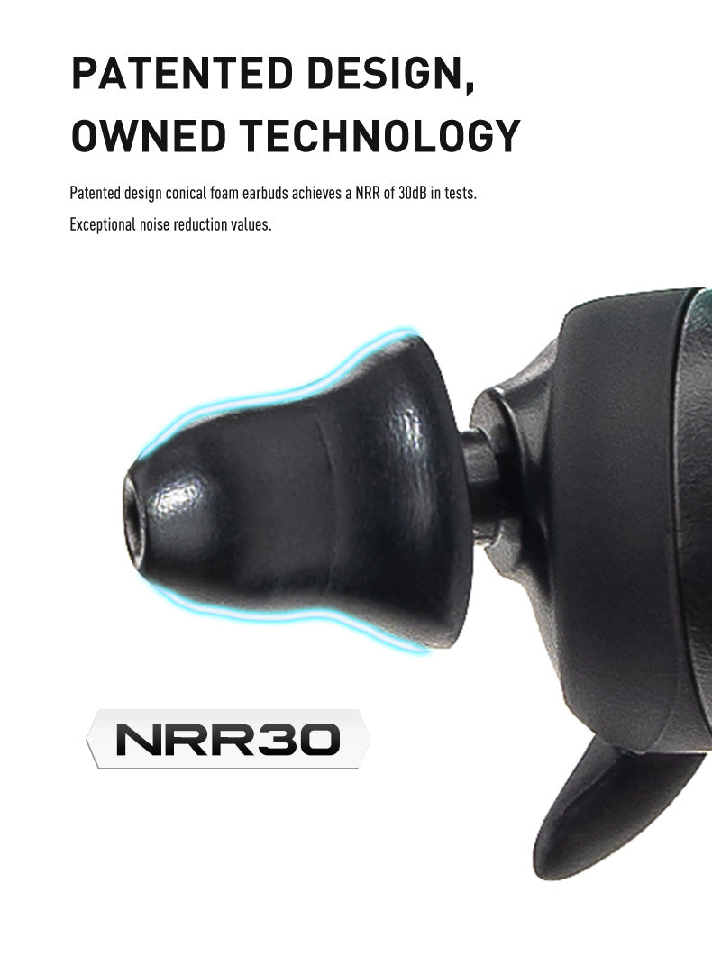 EARMOR M20T PRO Electronic Earplugs - Professional Hearing Protection for Tactical Shooting