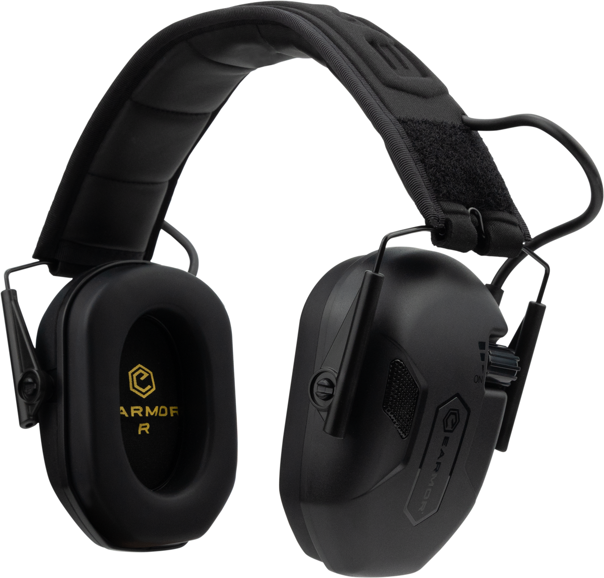 EARMOR M300A electronic hearing protection earmuffs in Tactical Black.