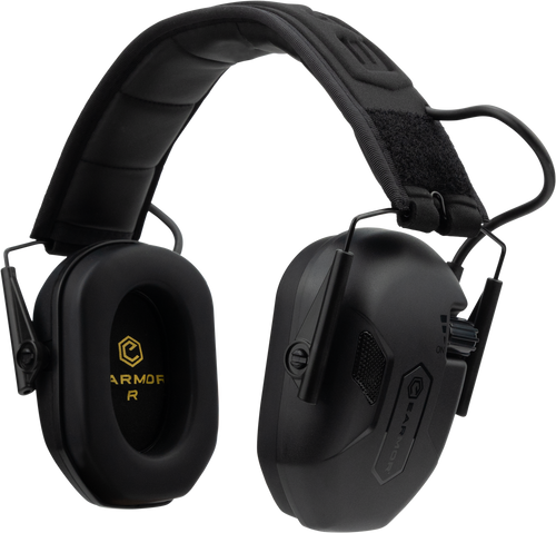 EARMOR M300A electronic hearing protection earmuffs in Tactical Black.