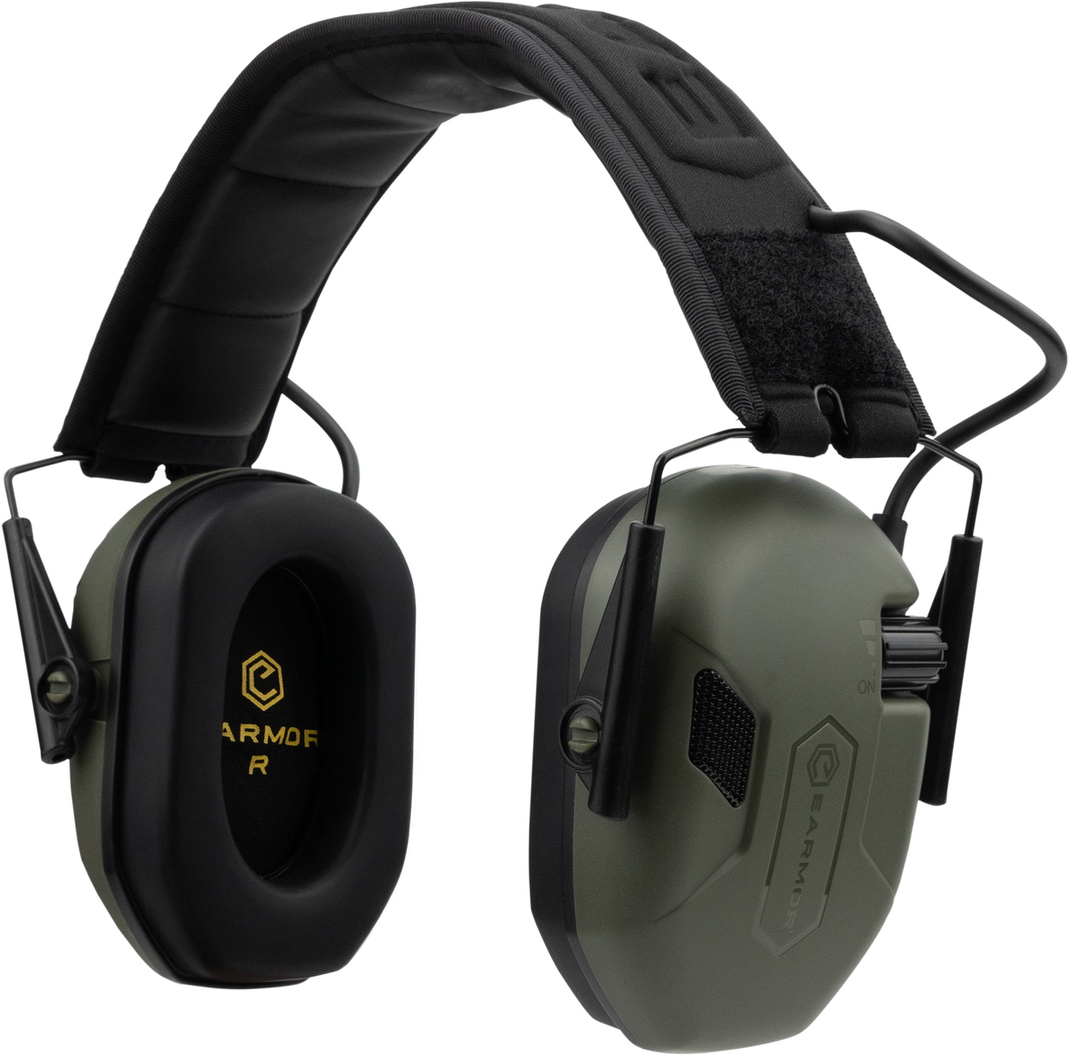 EARMOR M300A electronic hearing protection earmuffs in Foliage Green.