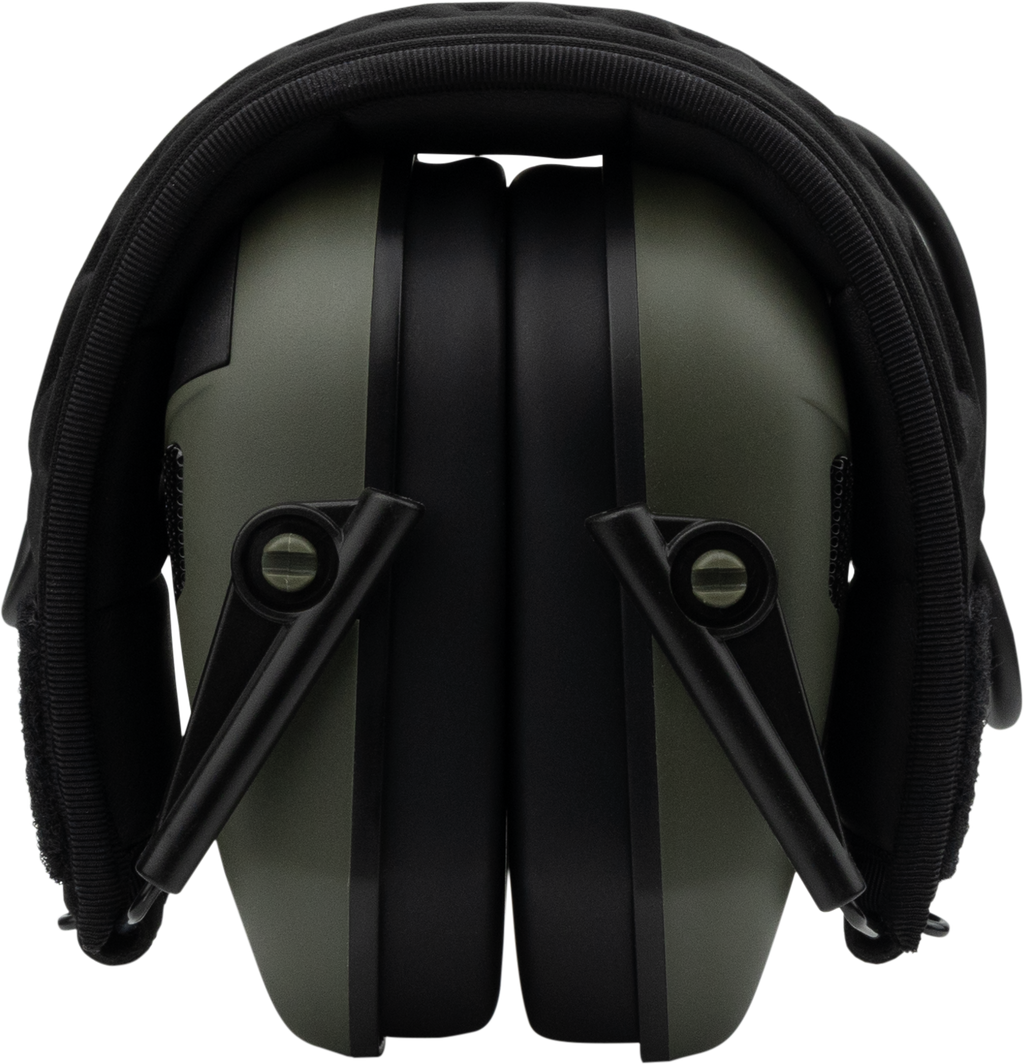 EARMOR M300A Foliage Green earmuffs shown from multiple angles.