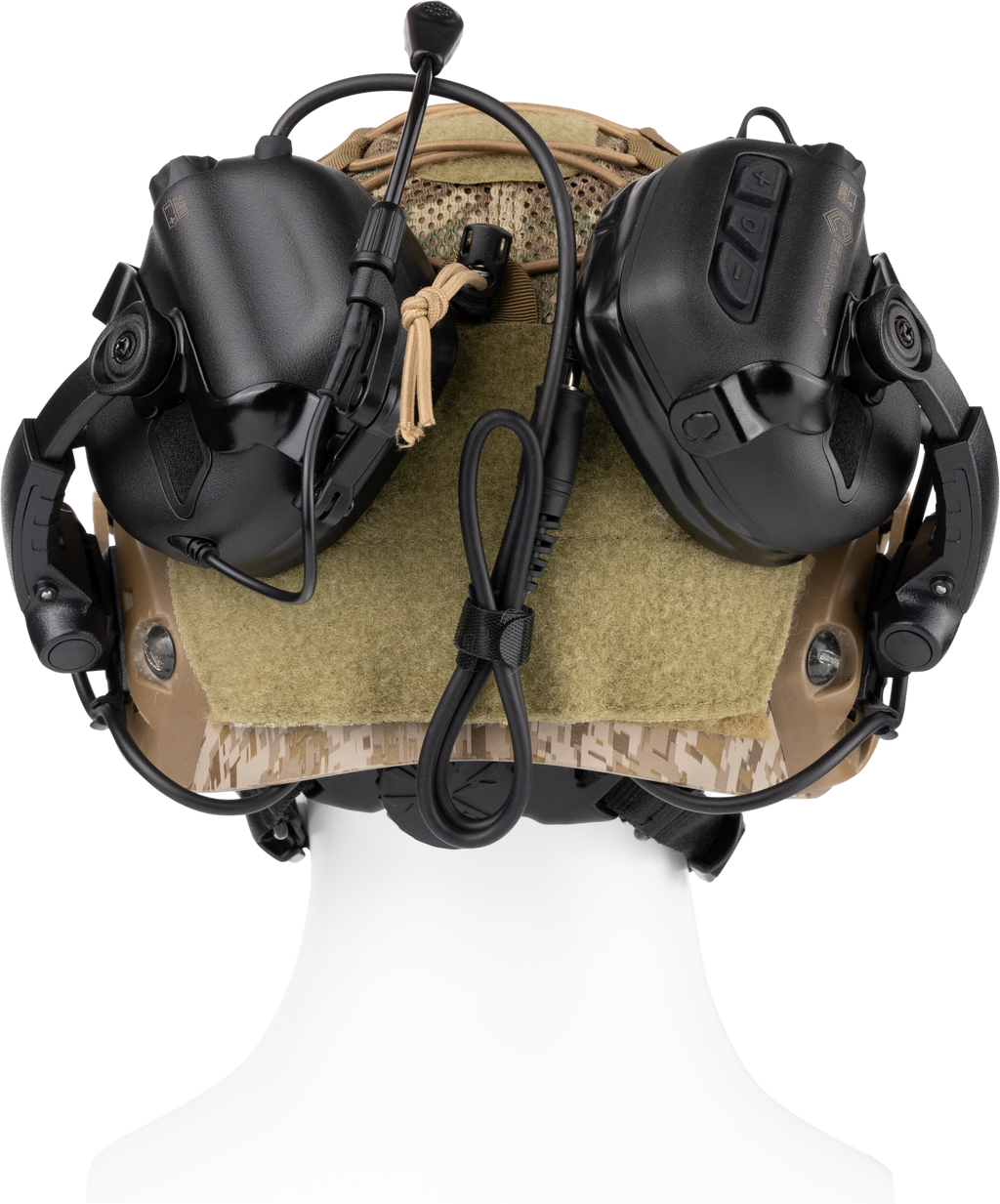 EARMOR EARMOR M32X PLUS Tactical Headset Shooting Ear Protection with MIC, Nato TP120 & U-174 Connector and ARC Rail Helmet Adapters - Professional Tactical Hearing Protection and Communication Gear