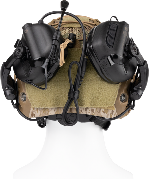 EARMOR EARMOR M32X PLUS Tactical Headset Shooting Ear Protection with MIC, Nato TP120 & U-174 Connector and ARC Rail Helmet Adapters - Professional Tactical Hearing Protection and Communication Gear