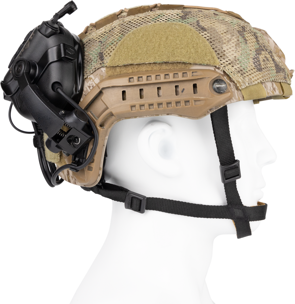 EARMOR M32X PLUS Tactical Headset Shooting Ear Protection with MIC, Nato TP120 & U-174 Connector and ARC Rail Helmet Adapters