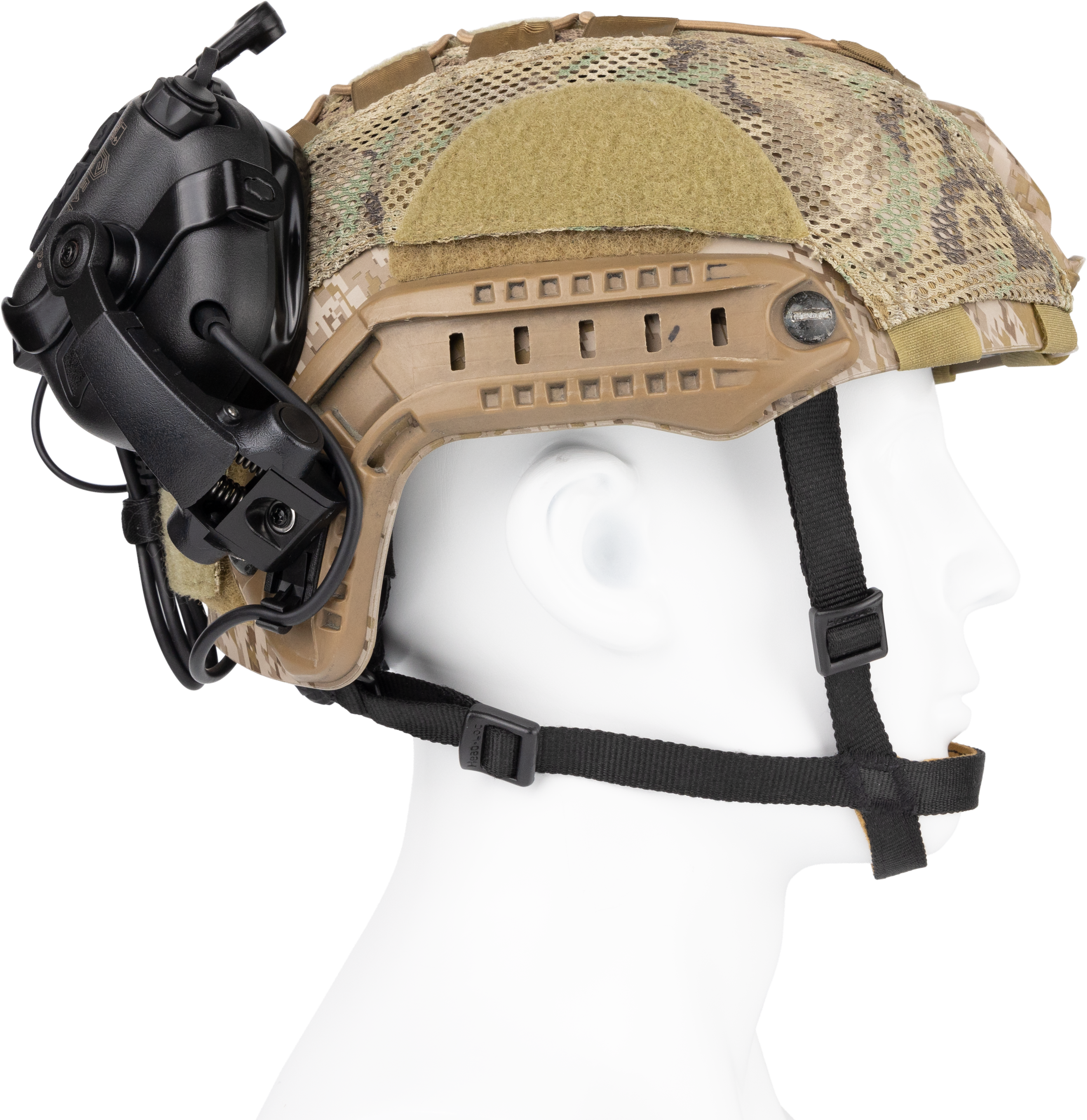 EARMOR M32X PLUS Tactical Headset Shooting Ear Protection with MIC, Nato TP120 & U-174 Connector and ARC Rail Helmet Adapters