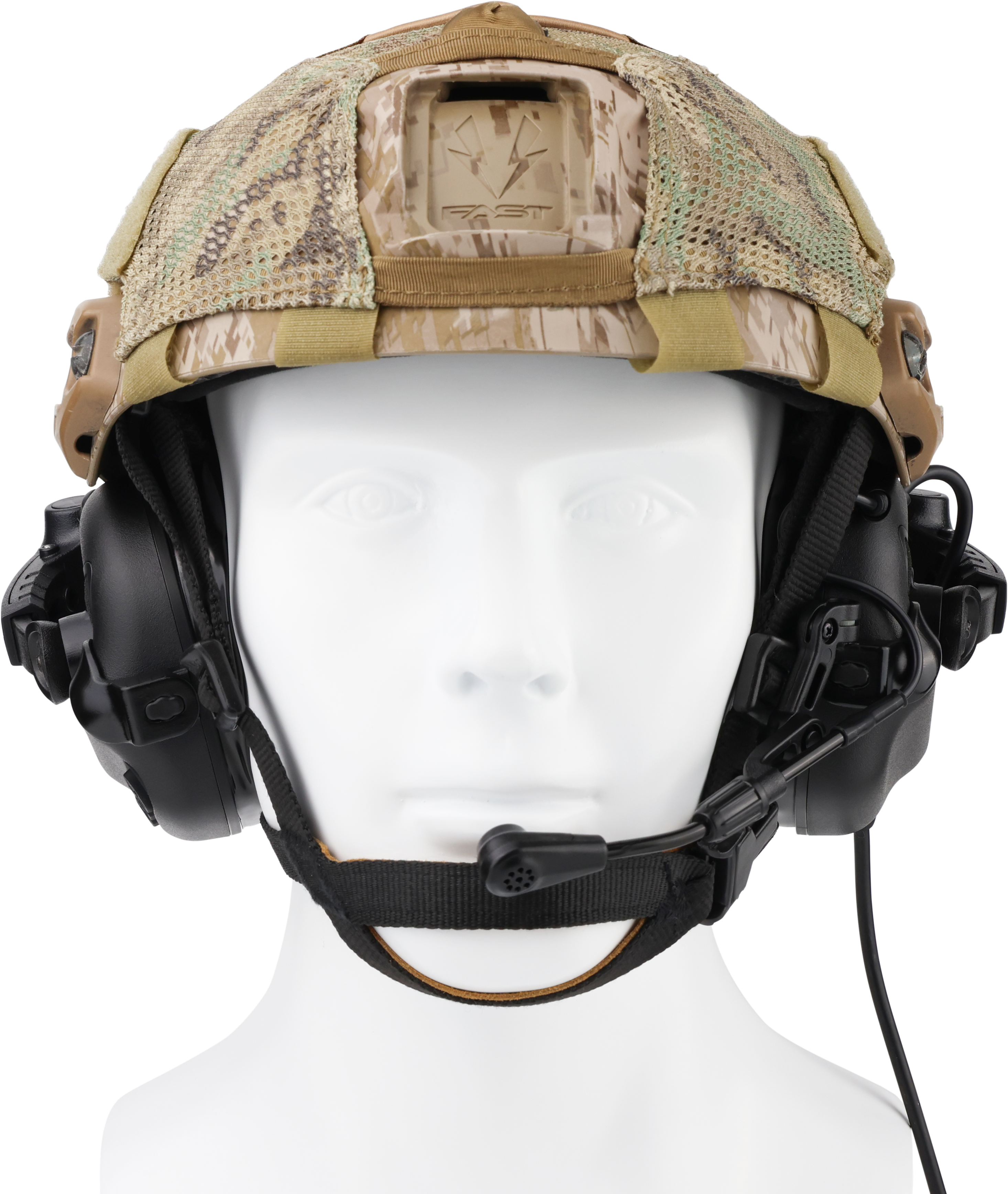 EARMOR EARMOR M32X PLUS Tactical Headset Shooting Ear Protection with MIC, Nato TP120 & U-174 Connector and ARC Rail Helmet Adapters - Professional Tactical Hearing Protection and Communication Gear