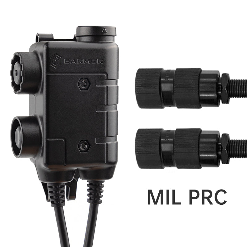 M56 DualCom Aviation Connector PTT for 2x Kenwood Raidos Applications