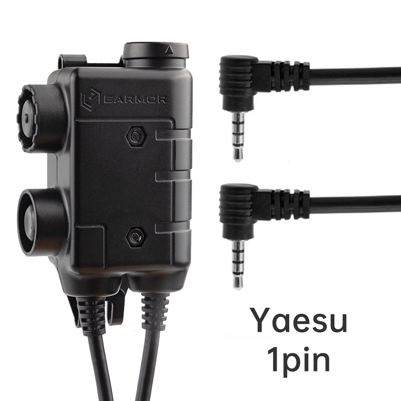 M56 DualCom Aviation Connector PTT for 2x Kenwood Raidos Applications