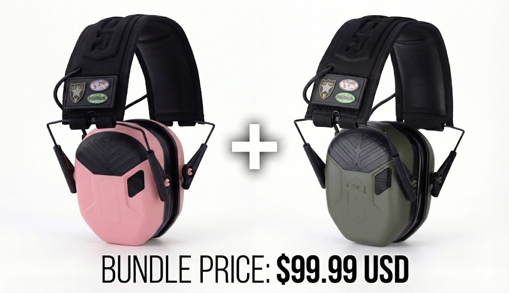 EARMOR EARMOR M300T Dual Pack Bundle – IPSC Edition - Professional Tactical Hearing Protection and Communication Gear