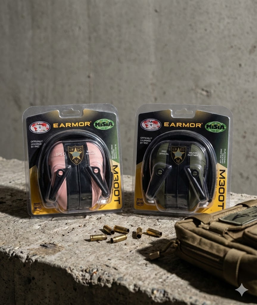 EARMOR EARMOR M300T Dual Pack Bundle – IPSC Edition - Professional Tactical Hearing Protection and Communication Gear